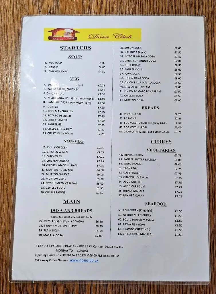 Menu_Dosa Club_Langley Green_image_3