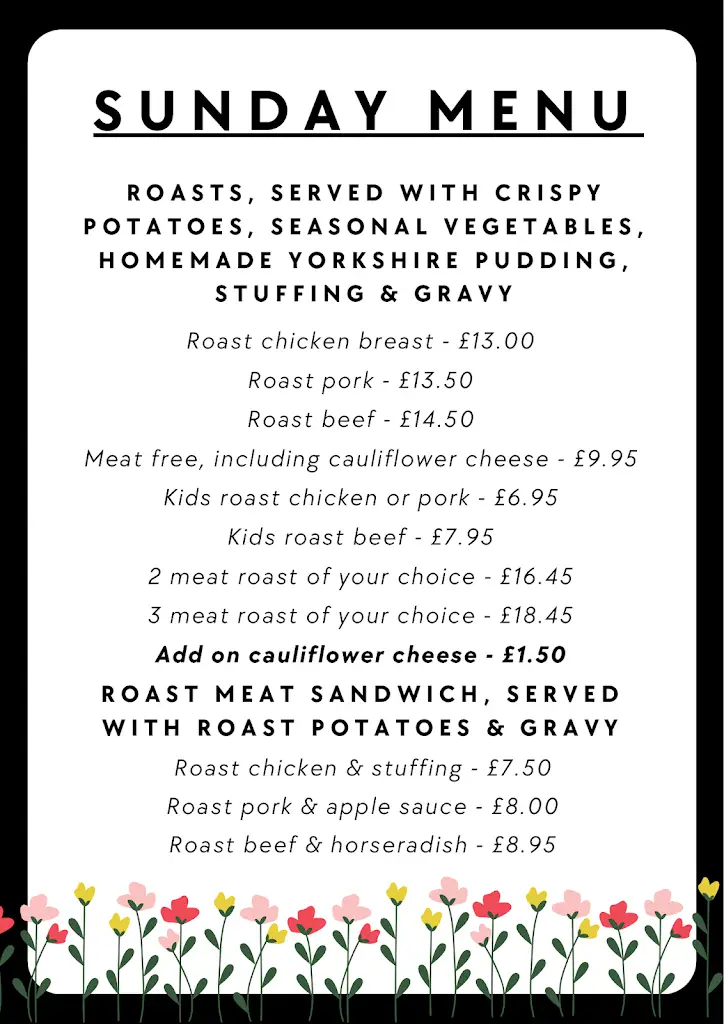 Menu_The Red Lion_Latchingdon and Snoreham_image_1