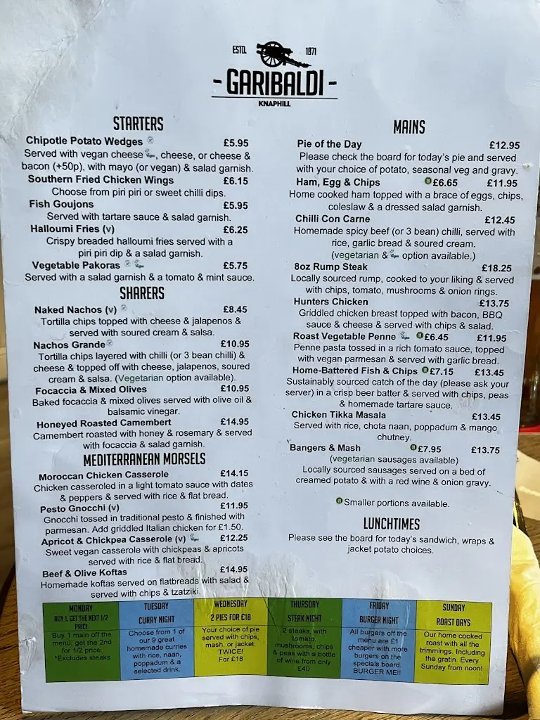 Menu_The Garibaldi_Knaphill_image_1