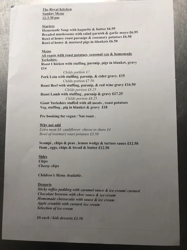 Menu_The Royal Oak Knaphill_Knaphill_image_1