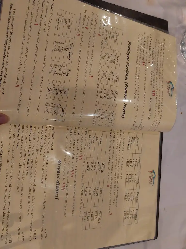 Menu_Everest Spice_Knaphill_image_4