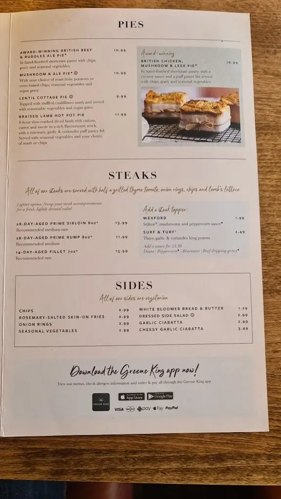 Menu_The Green Man_Lavendon_image_4