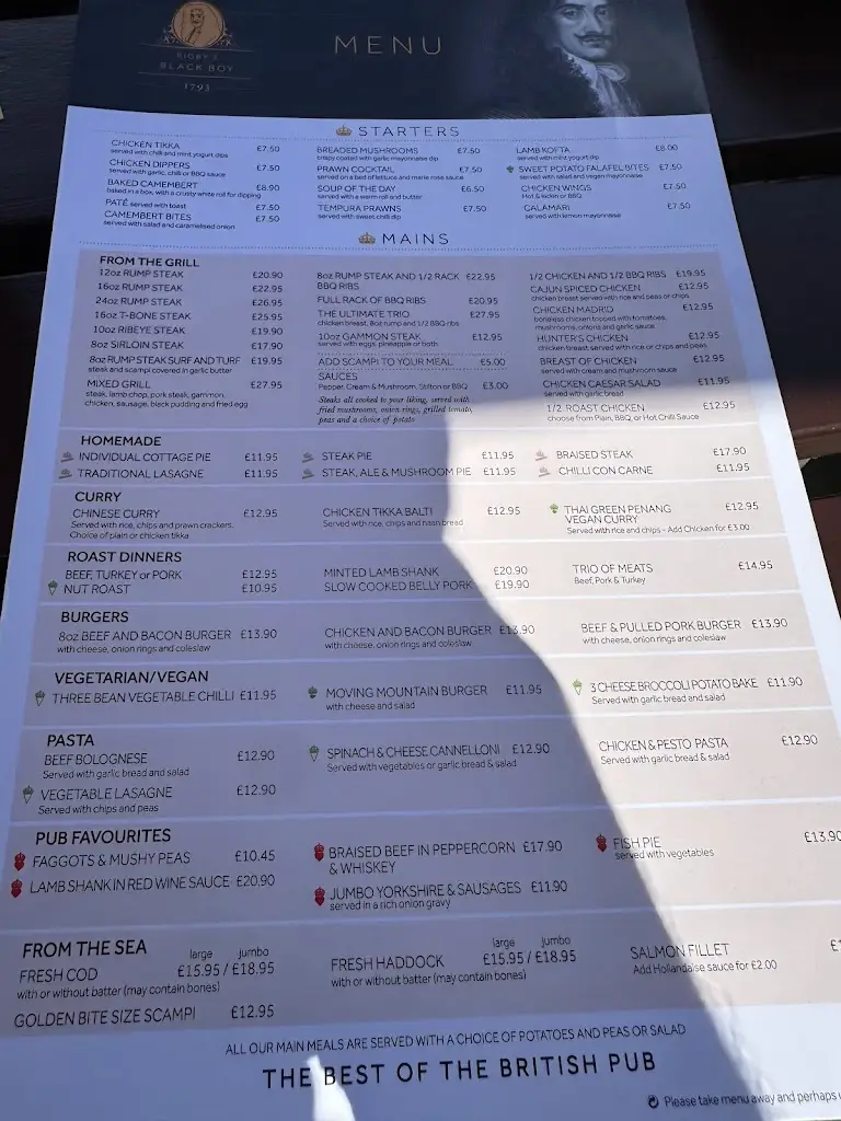 Menu_The Black Boy_Knowle_image_2