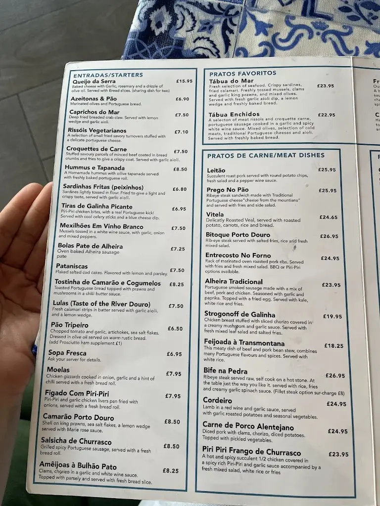 Menu_Porto Douro_Knowle_image_2