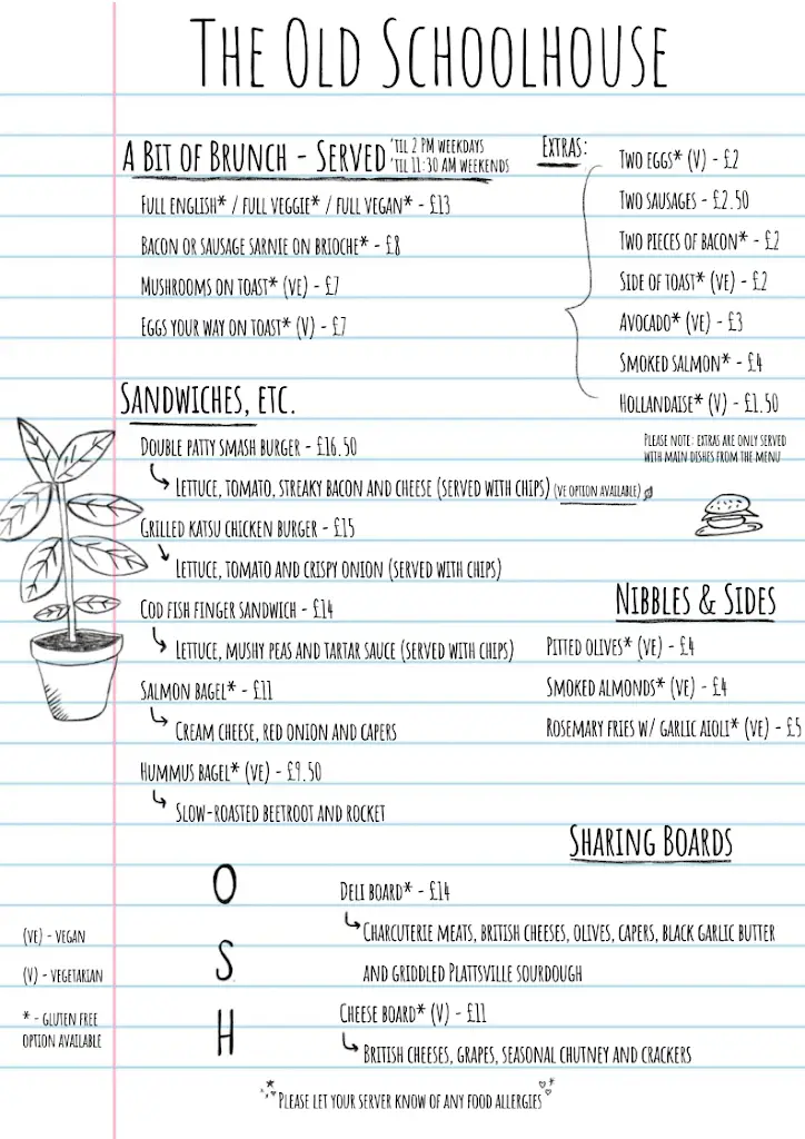 Menu_The Old School House_Lark Hill_image_1