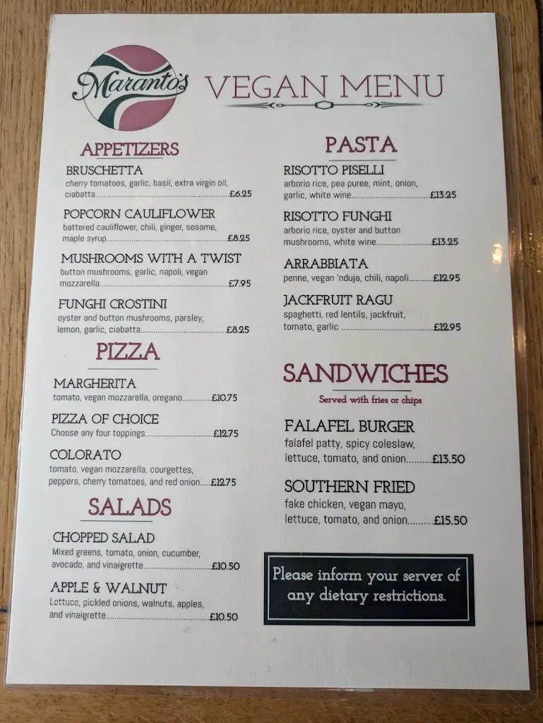 Menu_Maranto's_Lark Hill_image_3