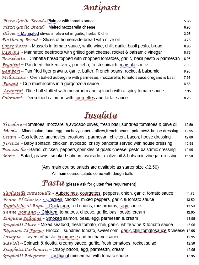 Menu_Piazza Firenze - Leatherhead_Leatherhead_image_1