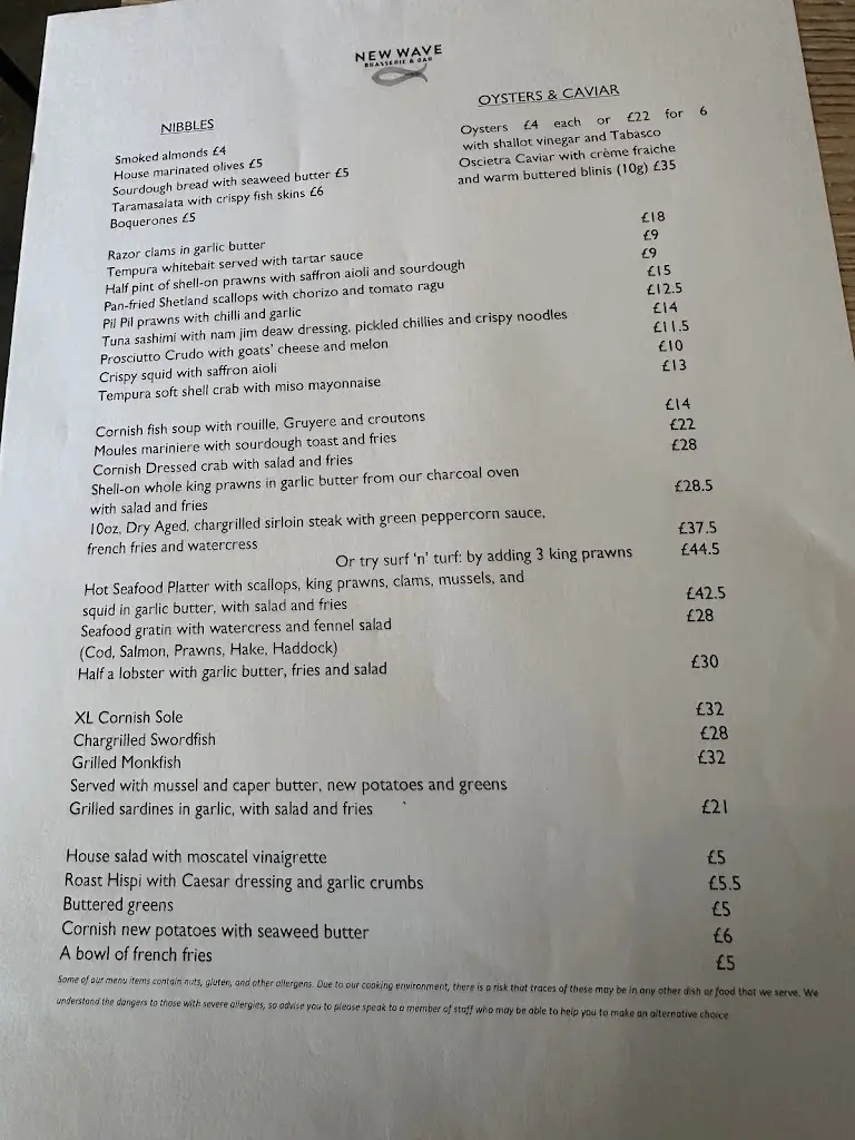 Menu_New Wave Brasserie_Lechlade_image_2