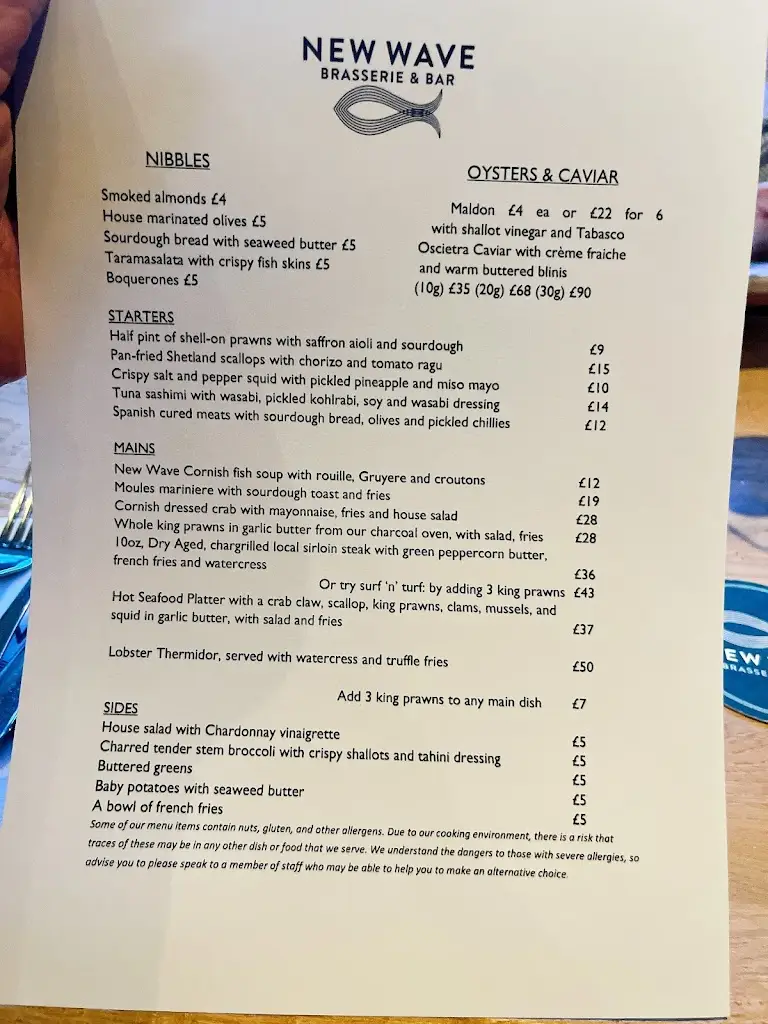 Menu_New Wave Brasserie_Lechlade_image_3