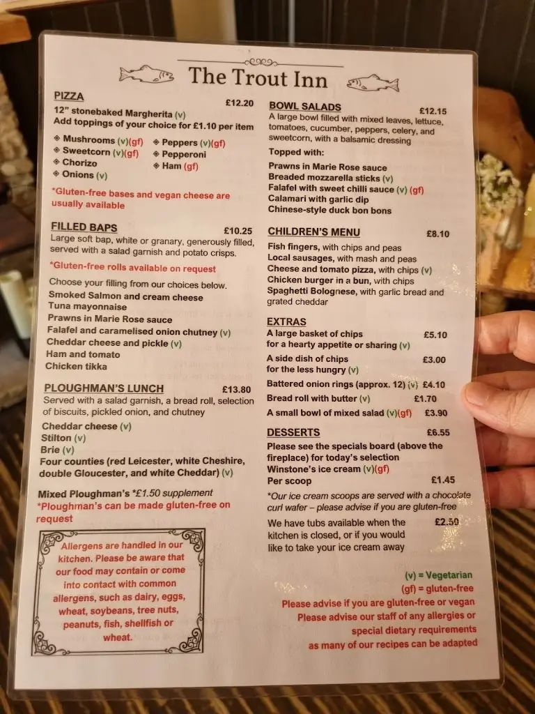 Menu_The Trout Inn_Lechlade_image_1