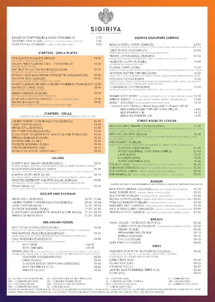Menu_Sigiriya_Knutsford_image_1
