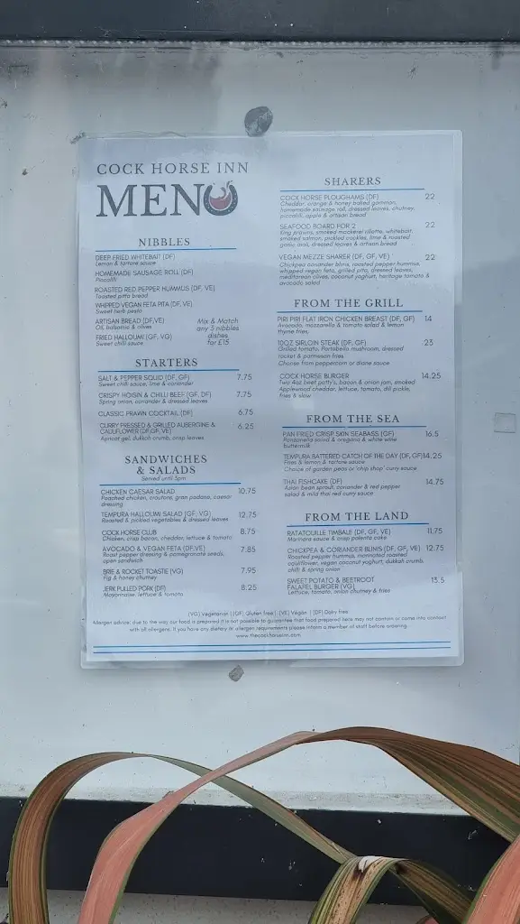 Menu_The Cock Horse - Lavenham_Lavenham_image_1