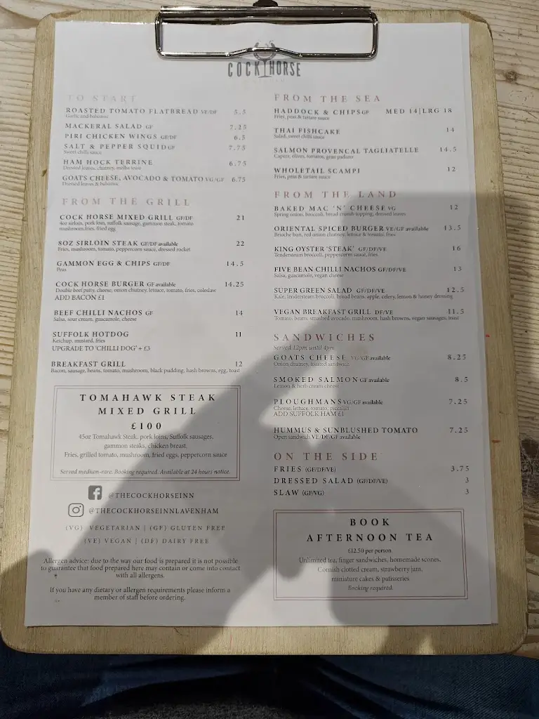 Menu_The Cock Horse - Lavenham_Lavenham_image_2