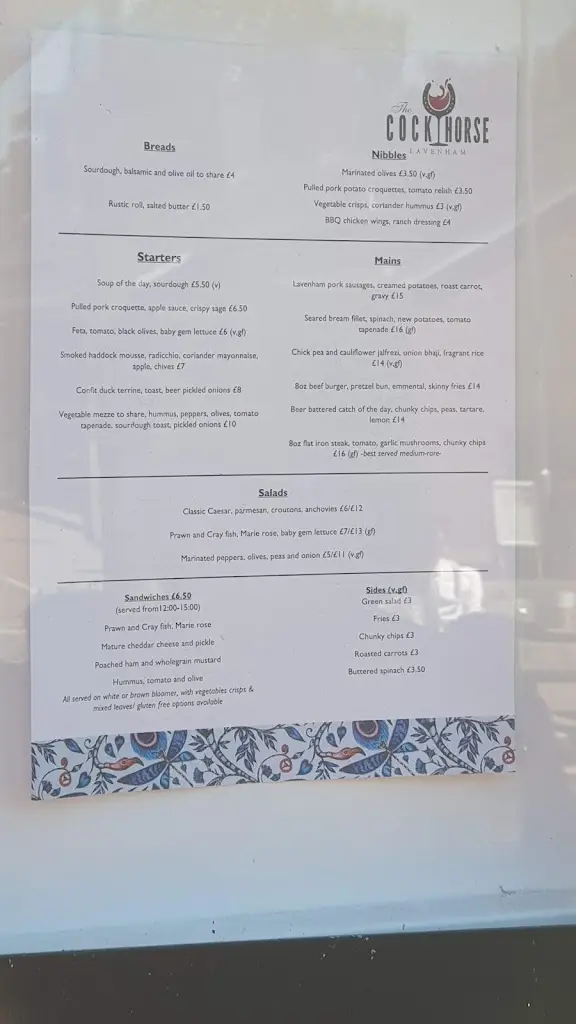 Menu_The Cock Horse - Lavenham_Lavenham_image_3