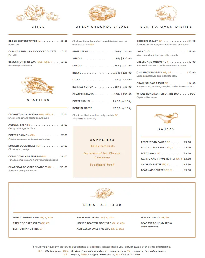 Menu_Black Iron_Leicestershire_image_3