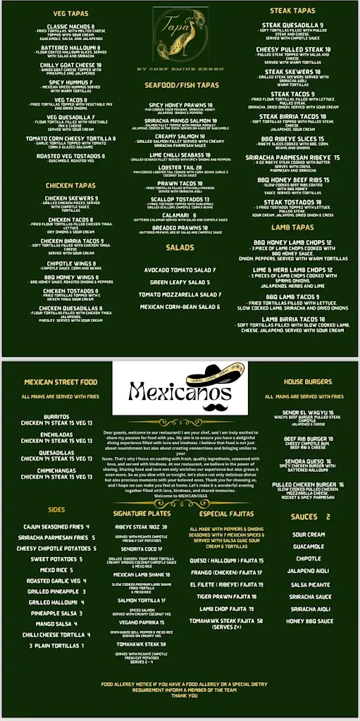 Menu_Mexicanos Tapas & Cocktails_Leek Wootton_image_1