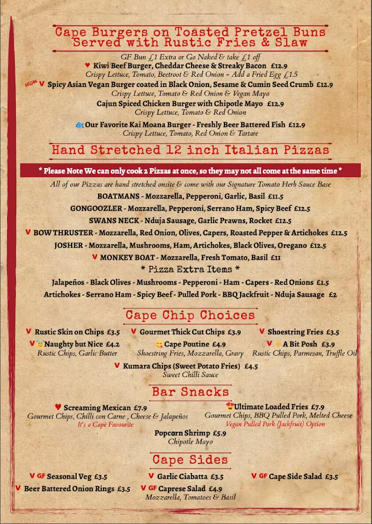 Menu_The Cape Of Good Hope_Leek Wootton_image_3