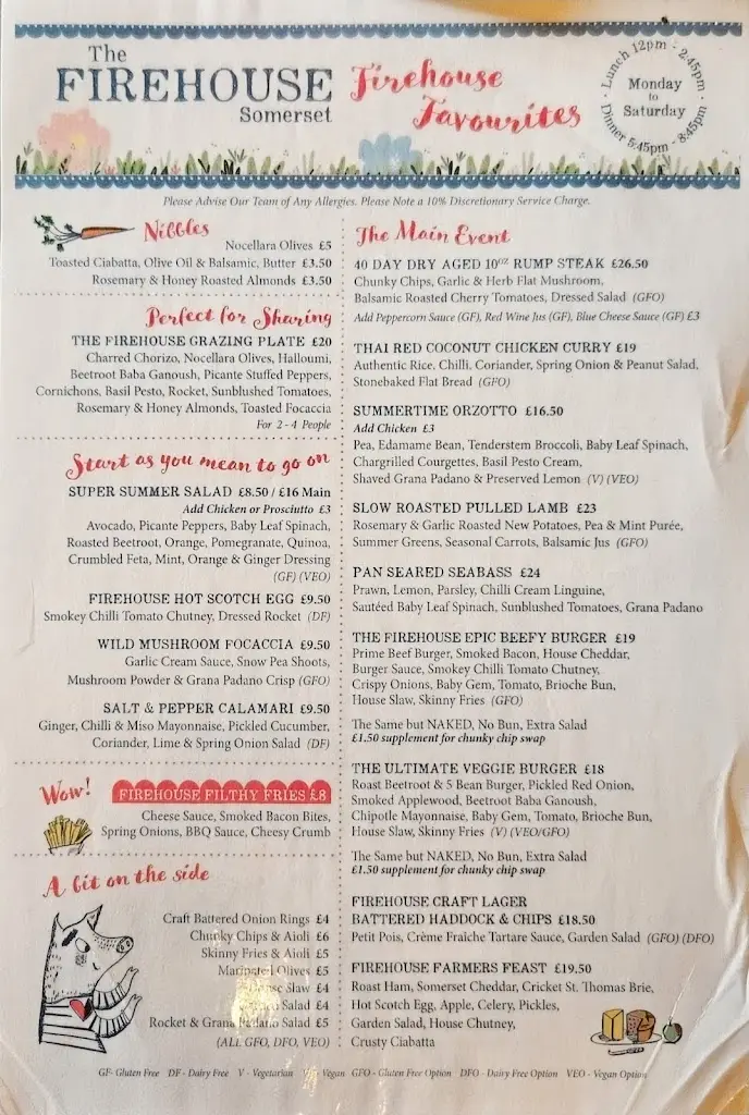 Menu_The Firehouse Somerset_Langport_image_1