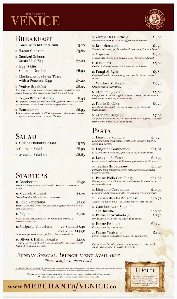 Menu_Merchant of Venice_Leicester_immagine_3
