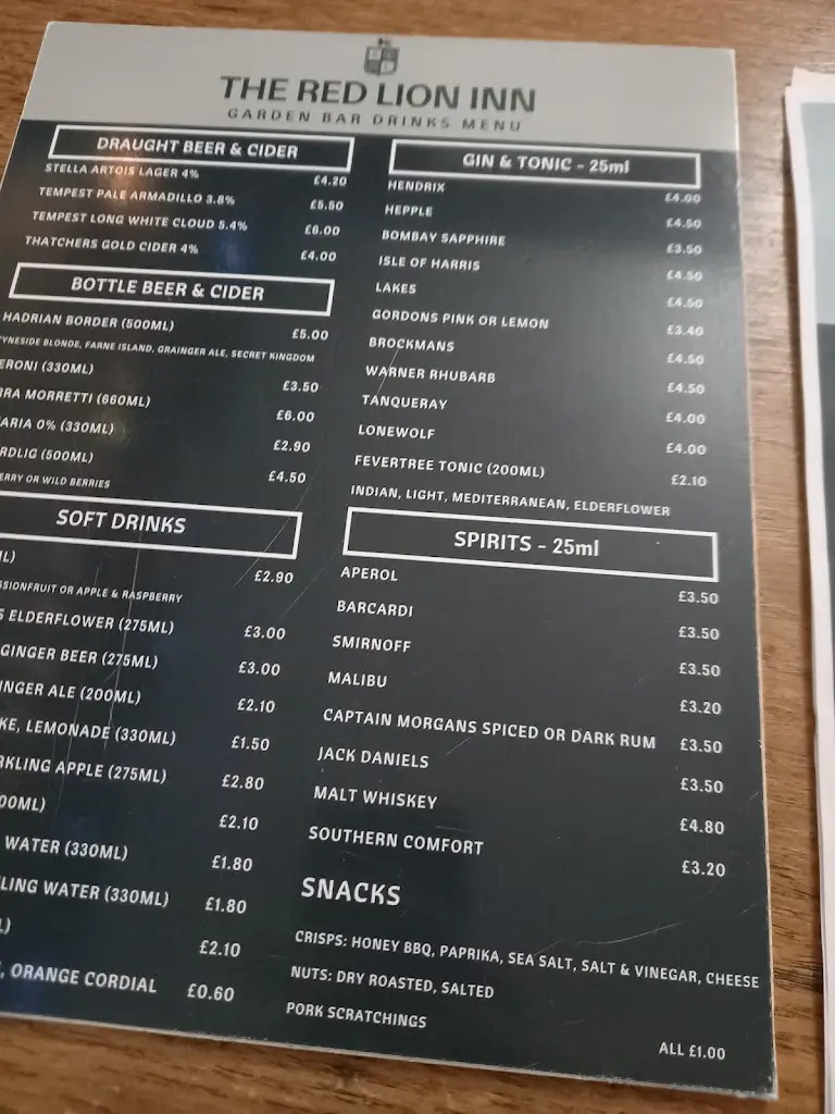 Menu_The Red Lion Inn, Alnmouth_Lesbury_image_2