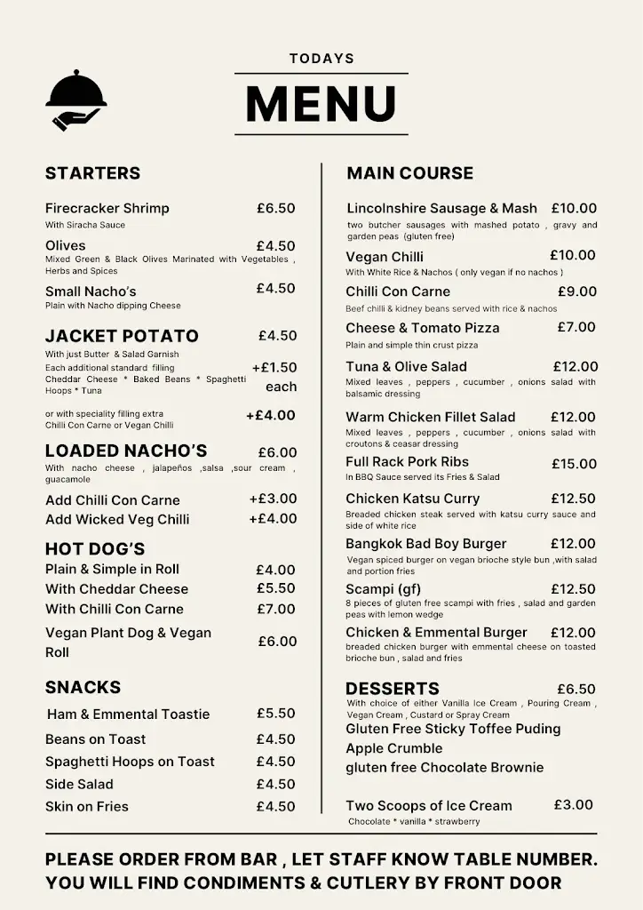 Menu_The Green Man, Lidlington, Beds_Lidlington_image_4