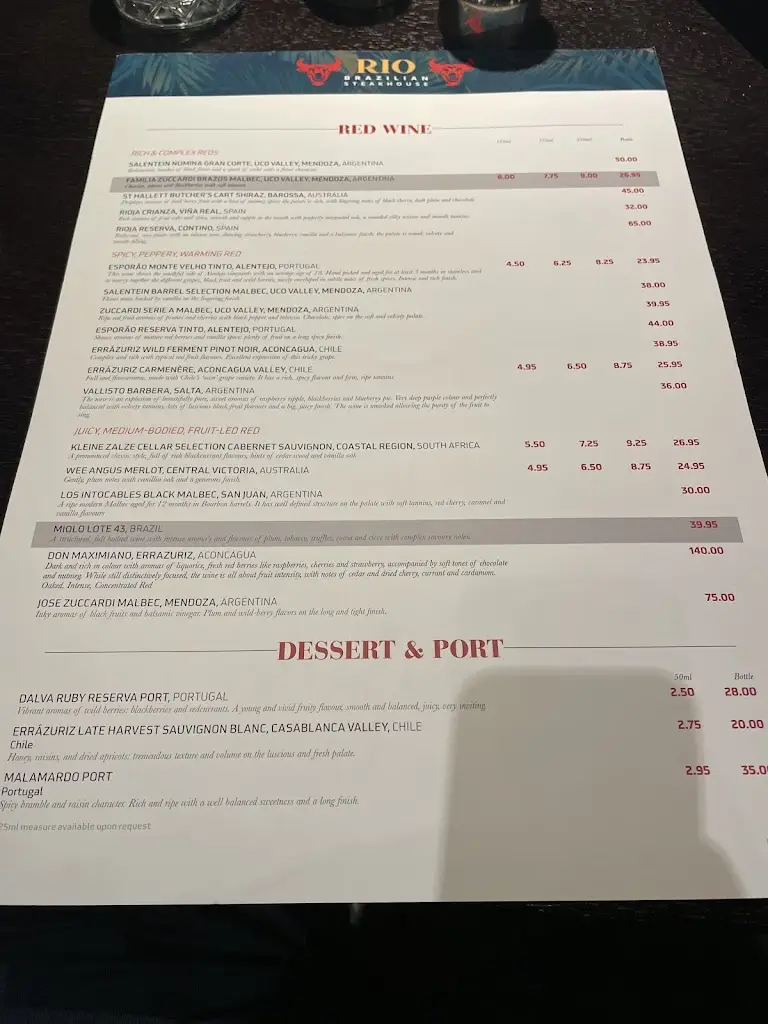 Menu_Rio Brazilian Steakhouse_Langley Park_immagine_4