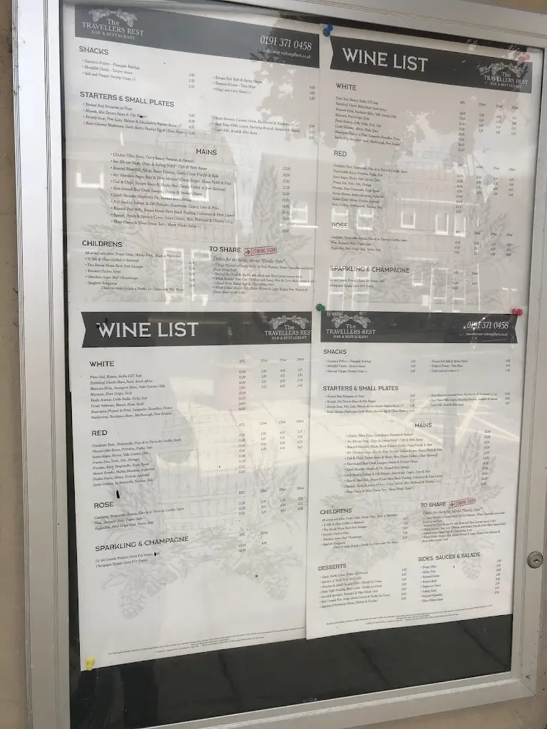 Menu_The Travellers Rest_Langley Park_image_3