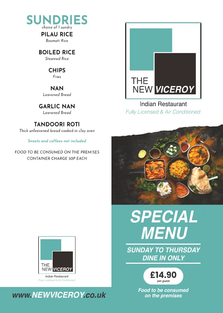 Menu_The New Viceroy Restaurant_Leyland_image_2