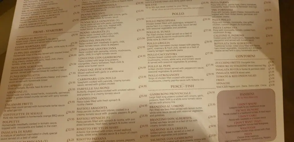 Menu_Don Alberto's_Leigh_image_4