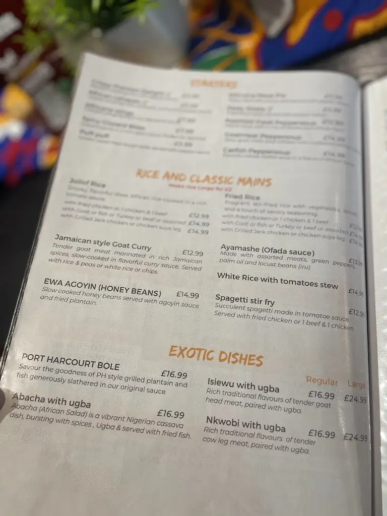 Menu_Taste Africana Restaurant and Bar_Leigh_image_1