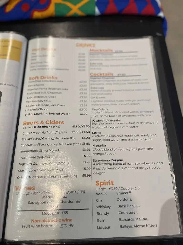 Menu_Taste Africana Restaurant and Bar_Leigh_image_2