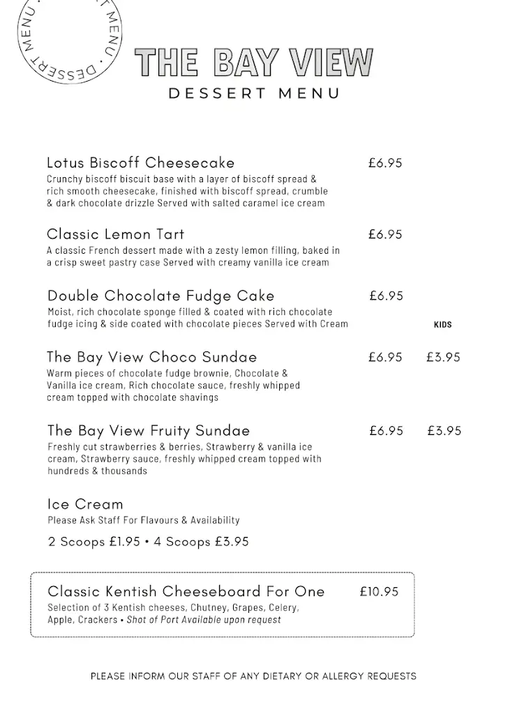 Menu_The Bay View_Leysdown-on-Sea_immagine_3