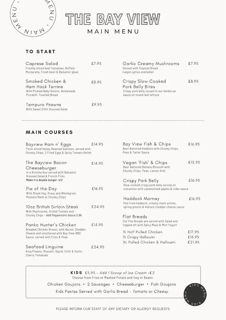Menu_The Bay View_Leysdown-on-Sea_immagine_4