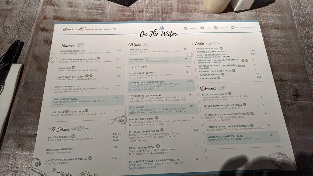 Menu_On The Water_Lee-on-the-Solent_image_4