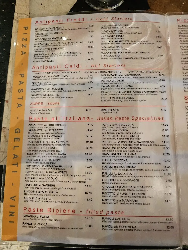 Menu_L'Artista_Letchworth_image_2