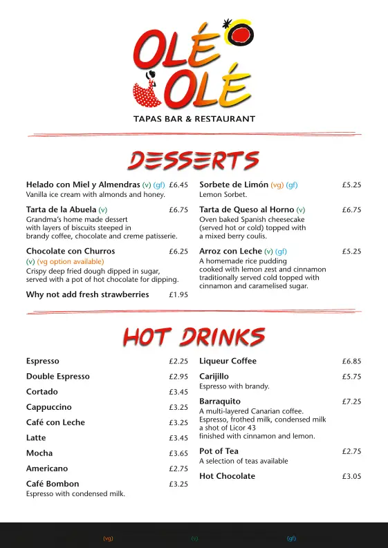 Menu_Olé Olé Tapas Bar & Restaurant_Lincolnshire_image_2