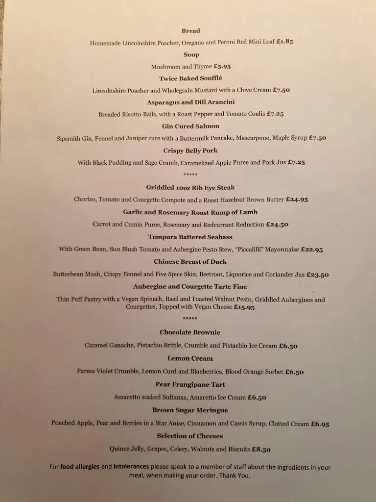 Menu_The Mansion House_Lincolnshire_image_4