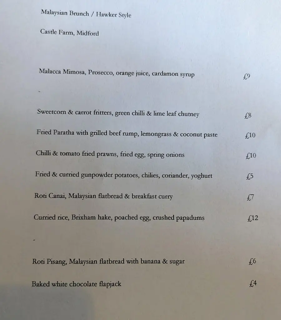 Menu_Castle Farm, Midford_Limpley Stoke_image_1