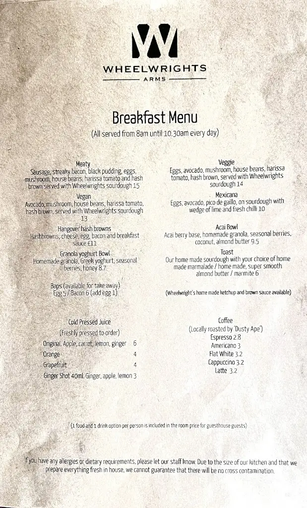 Menu_Wheelwrights Arms Country Inn & Pub_Limpley Stoke_image_1