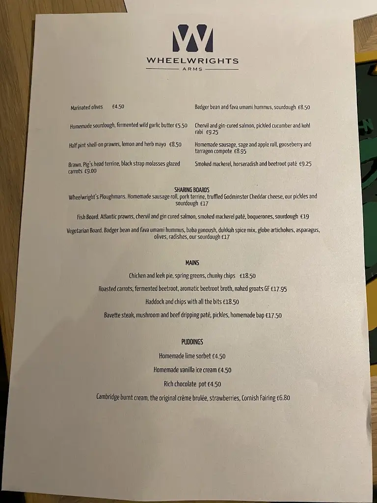 Menu_Wheelwrights Arms Country Inn & Pub_Limpley Stoke_image_2