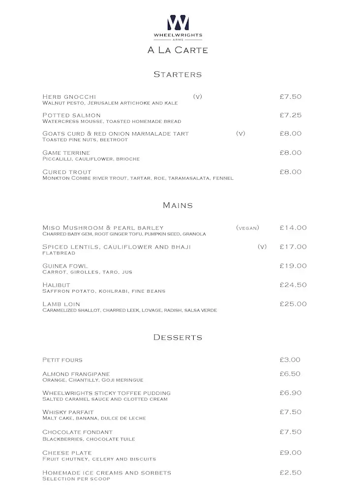 Menu_Wheelwrights Arms Country Inn & Pub_Limpley Stoke_image_4