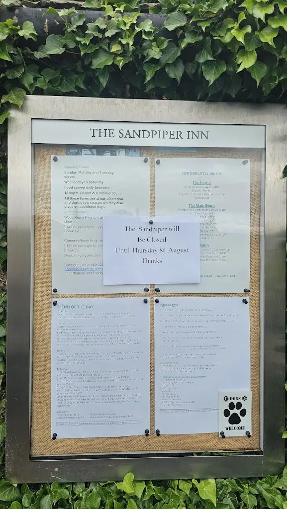 Menu_Sandpiper Inn_Leyburn_image_1
