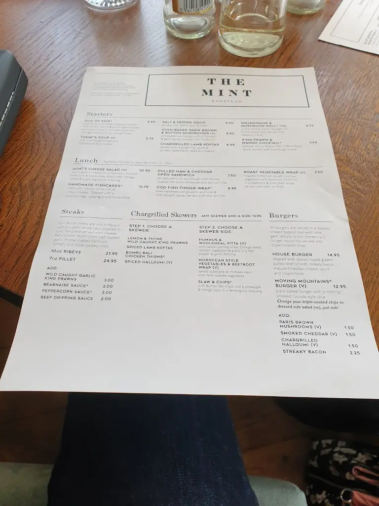 Menu_The Mint_Banstead_image_1