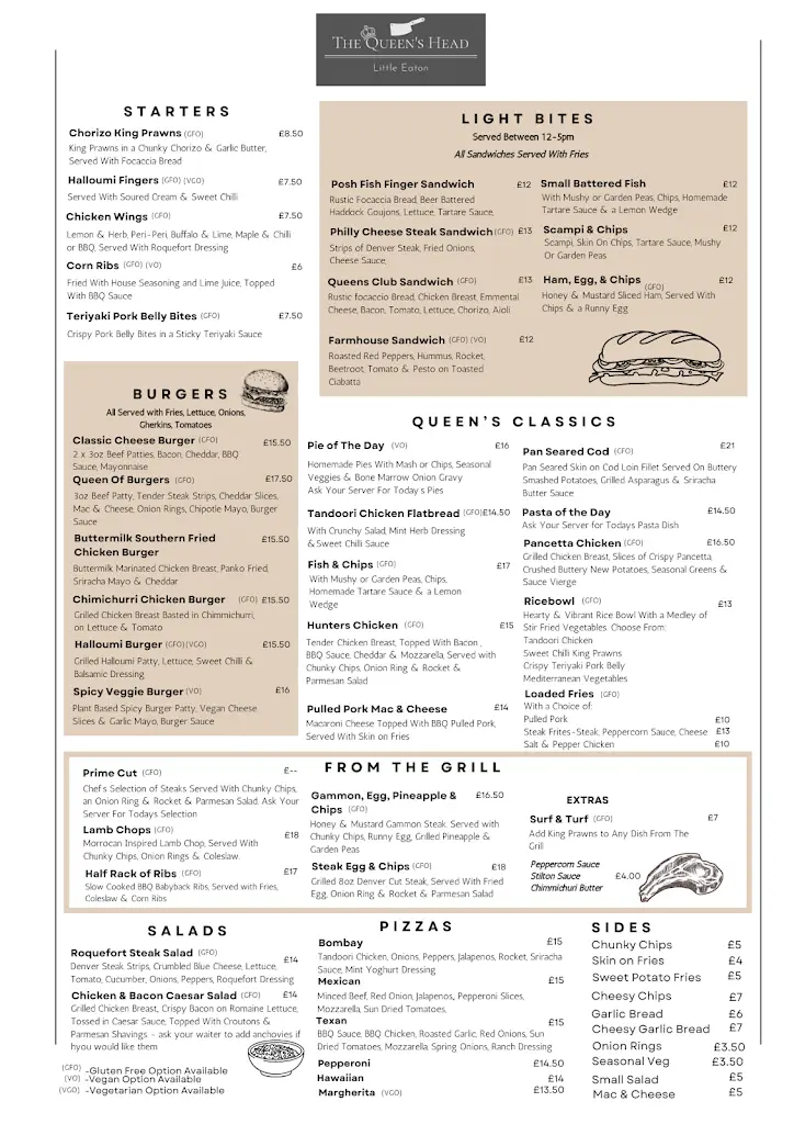 Menu_The Queens Head, Little Eaton_Little Eaton_immagine_1