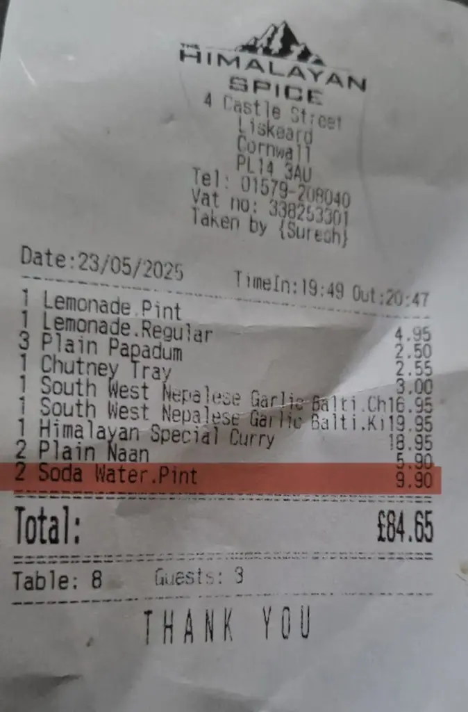 Mia MAMMA_The Himalayan Spice_Liskeard_review