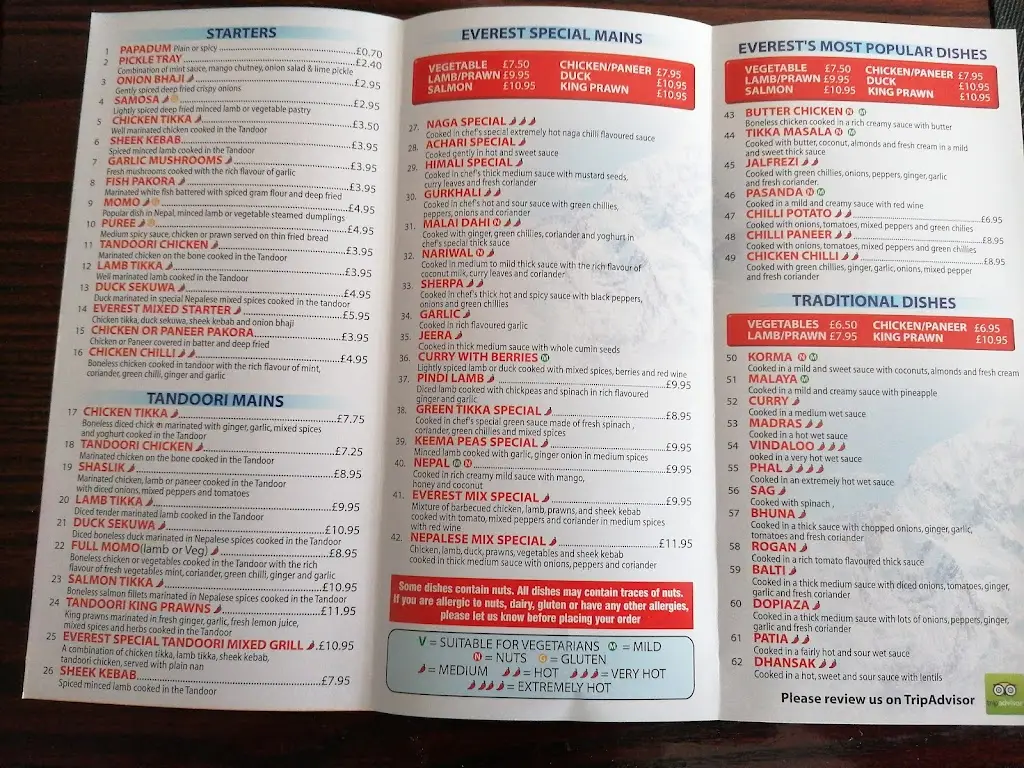 Menu_Everest Tandoori_Liskeard_image_1