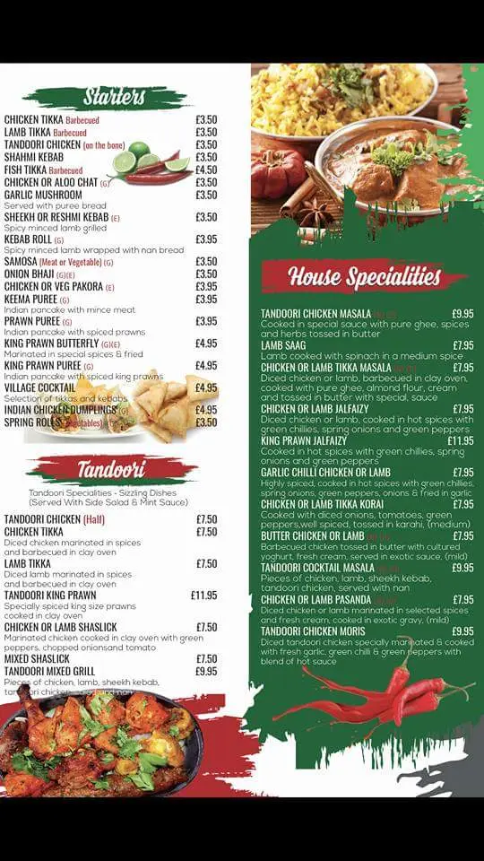 Menu_The Village Tandoori LIPHOOK_Liphook_image_4