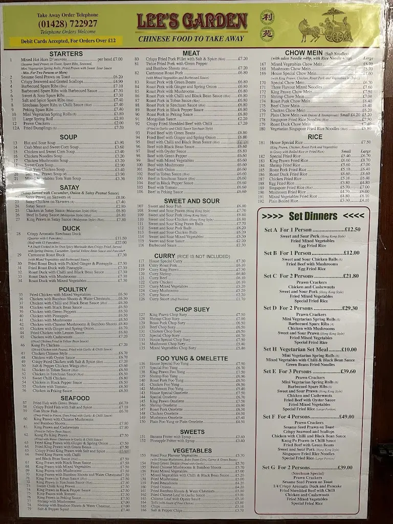 Menu_Lee's Garden_Liphook_image_1