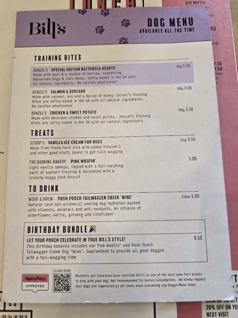 Menu_Bill's Lewes Restaurant_Lewes_image_1