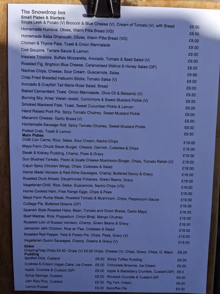 Menu_The Snowdrop Inn, Lewes_Lewes_image_3